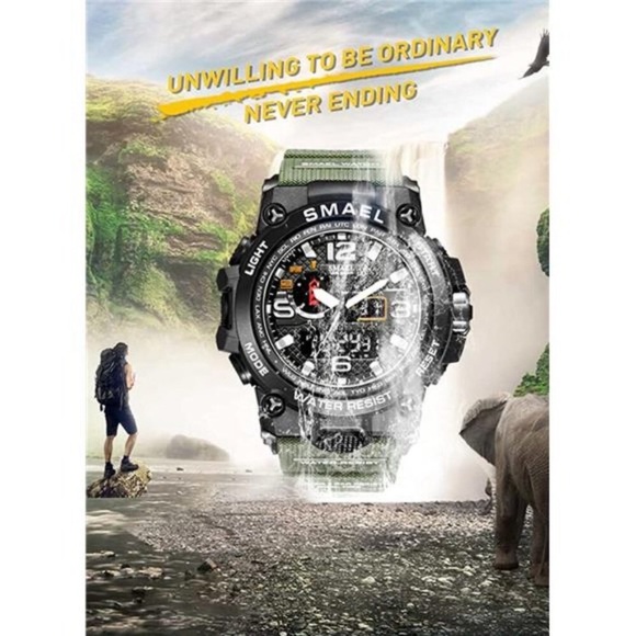 Men\'s Watches Outdoor Sports Waterproof Military Watch Tactical Digital Analog